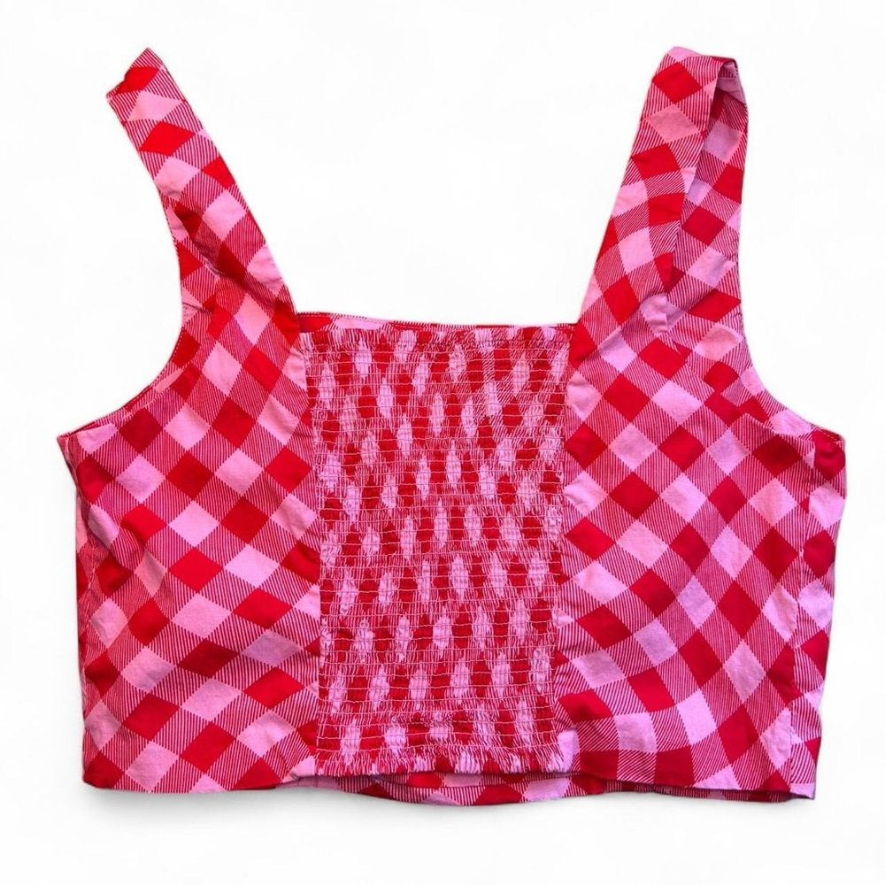 Gingham Crop Top | Size M (8–10) 💗❤️ - Picture 5 of 7